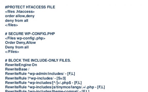 امنیت فایل wp-config با استفاده از htaccess